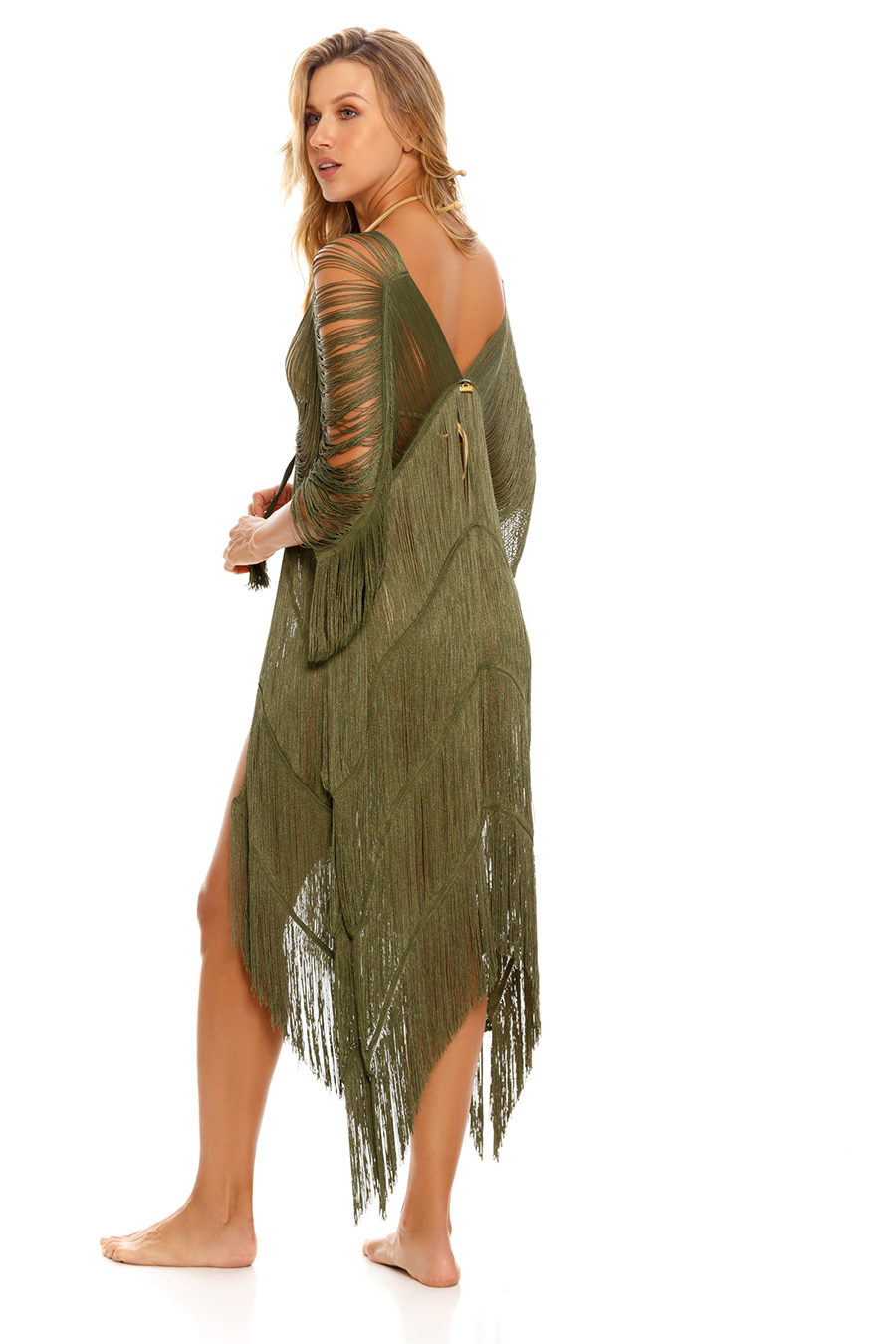 Poncho Ibiza Verde Musgo