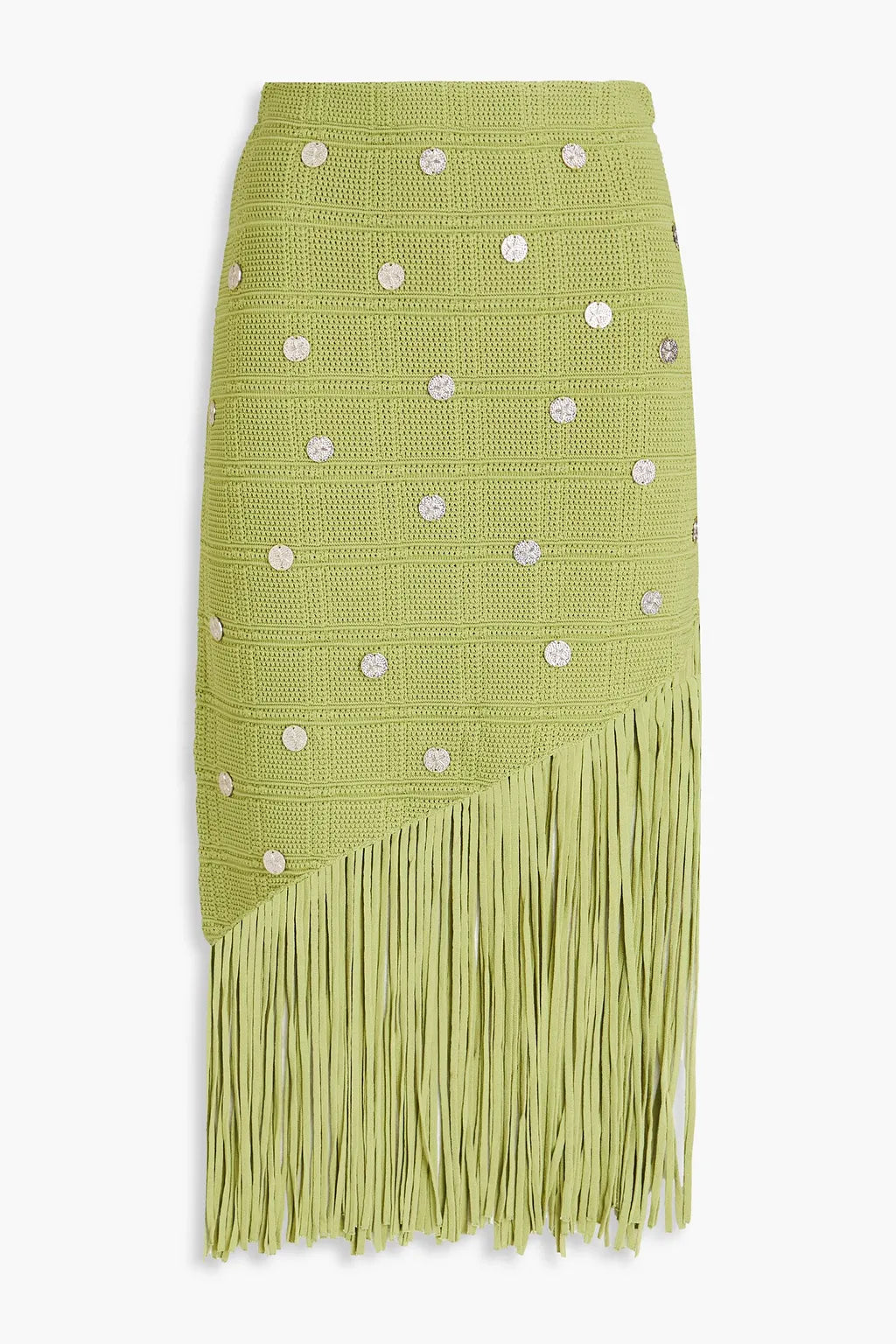 Fringed Knit Skirt